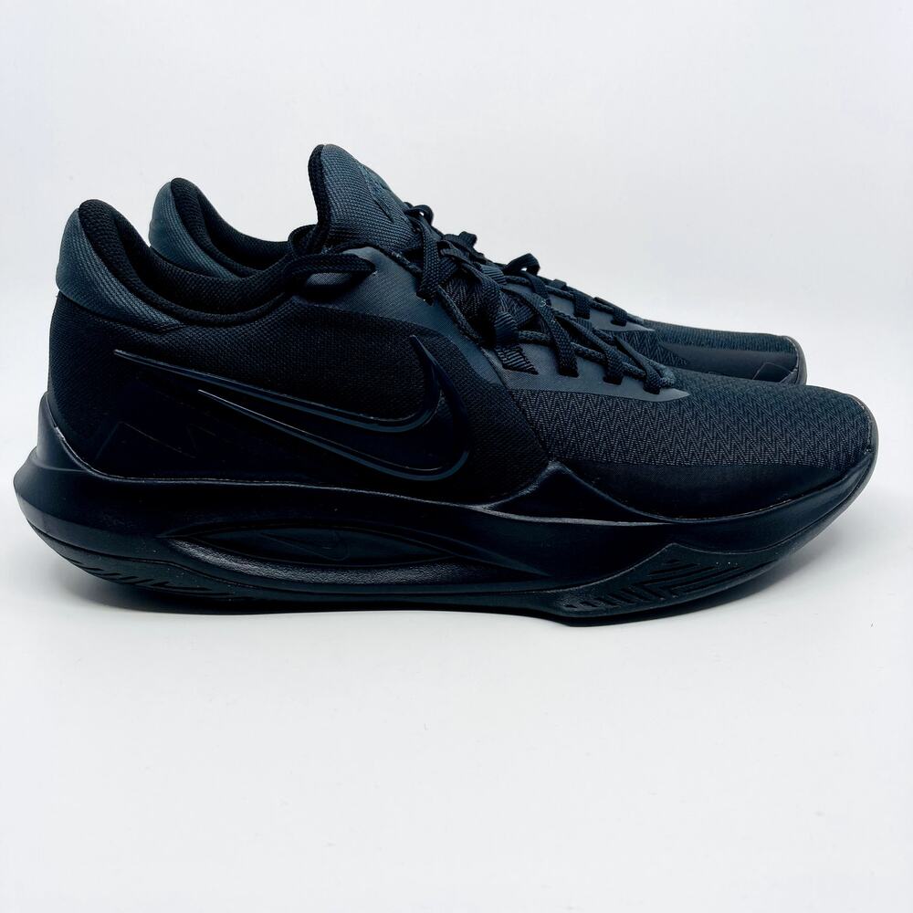 Nike Precision 6 VI Shoes Mens Size 11.5 Triple Black Basketball Sneaker NIB